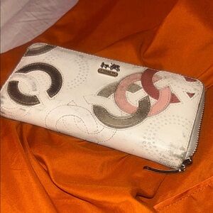 Coach White gold and Pink Women's Wallet